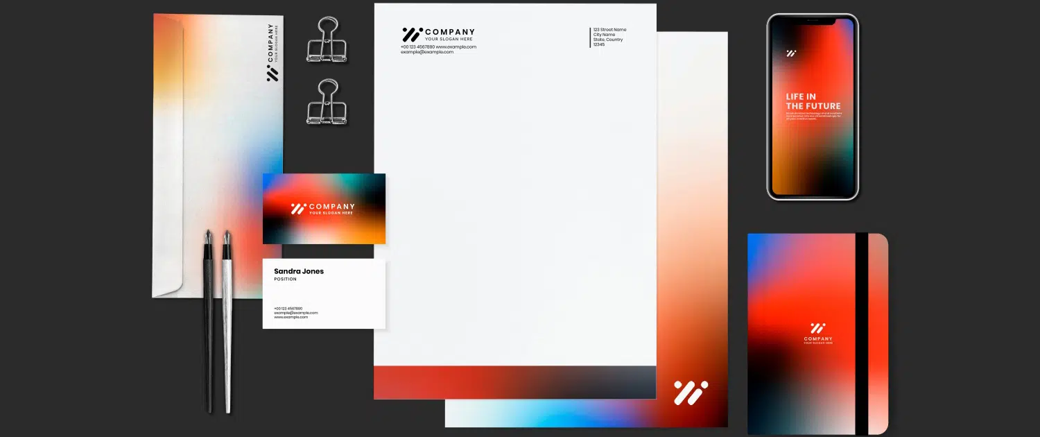 corporate stationery identity set
